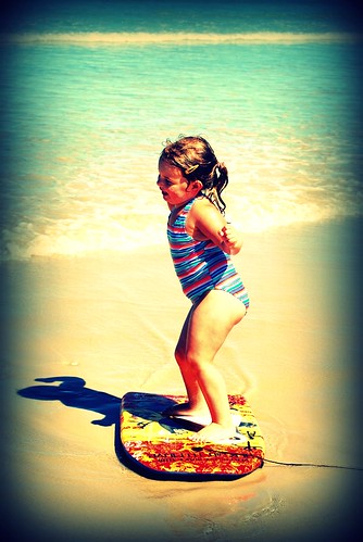 Surfing girl