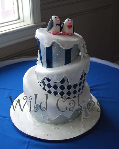 winter wedding cake view 2