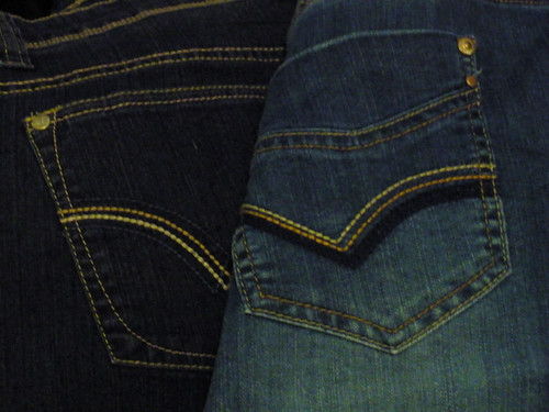 Two pairs of cheapo jeans