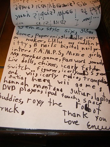 Emmy's 2009 Letter To Santa