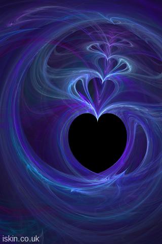 wallpaper blue heart. iphone wallpaper: fractal love