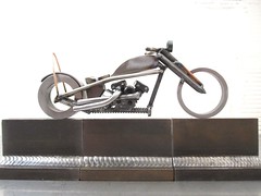 Welding sculpture ironhead motorcycle