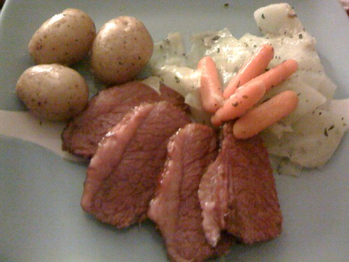 Mmmm traditional corned beef supper for St Pattys