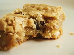 chewy chunky blondies with chocolate chips, coconut, walnuts - 23
