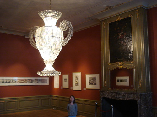 chandelier in the Escher Museum