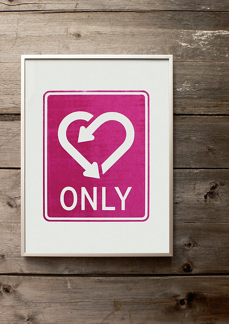 Only love. Screenprint. 11.8 x 16