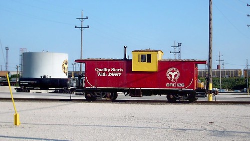 Belt Railway of Chicago wide vision caboose # 126 at Clearing Yard. Bedford Park Illinois. July 2007. by Eddie from Chicago