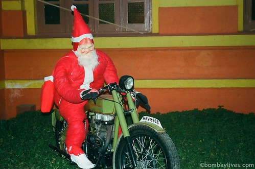 Santa on bike