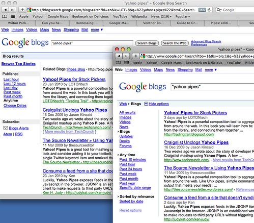 google blog search. logsearch.google.com does