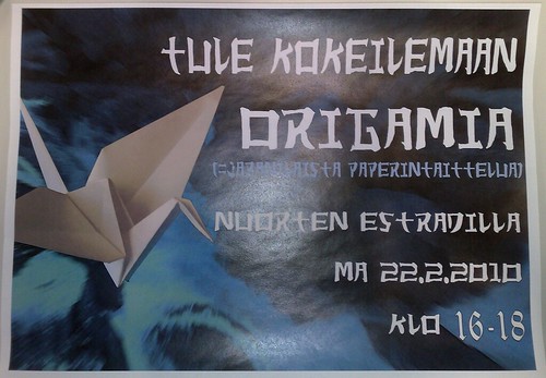 Origamia Entressen kirjastossa
