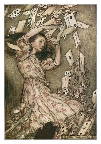 012-Alice's evidence-Alice's adventures in Wonderland-1907- Arthur Rackham
