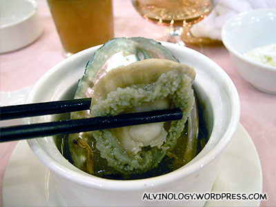 I ate two pieces as Nicholas do not eat abalone