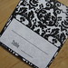White/Black Damask Wedding Escort Card <a style="margin-left:10px; font-size:0.8em;" href="http://www.flickr.com/photos/37714476@N03/4026534373/" target="_blank">@flickr</a>
