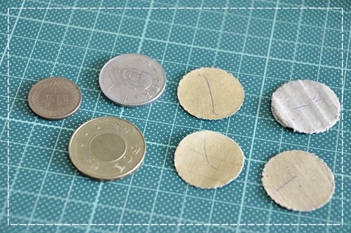 用工程尺做「錢幣」和「發票」（3.8ys）
