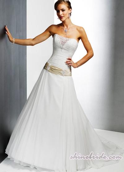 Expensive wedding dress design A-line style