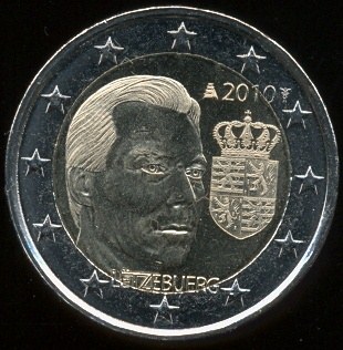 2 Euro Luxemburgsko 2010