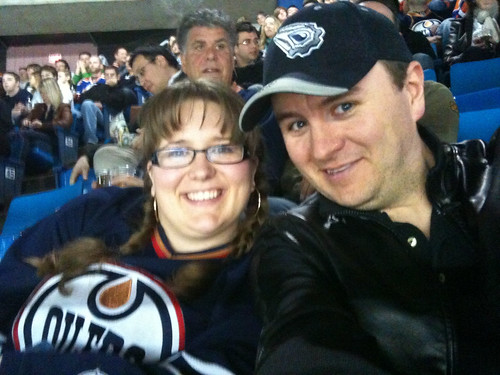 Oiler's game against Anaheim with Michelle