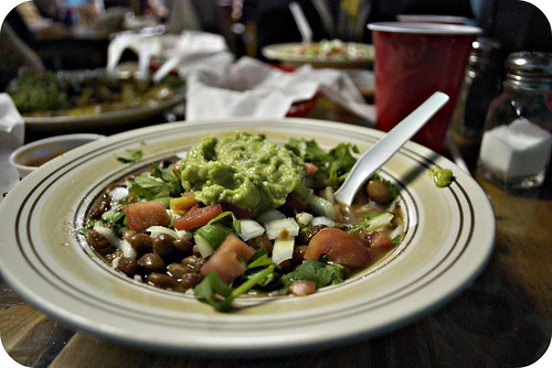 Hugo's- my delicious bowl 'o beans and veggies