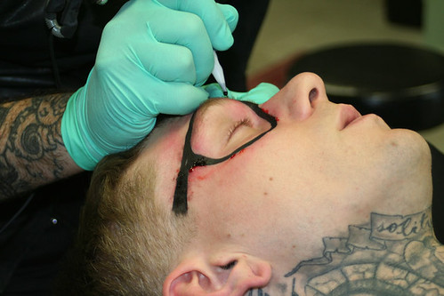 Getting my face tattooed