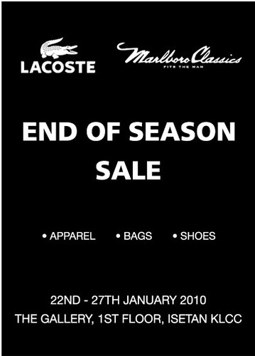 end of season sale 22-27 jan