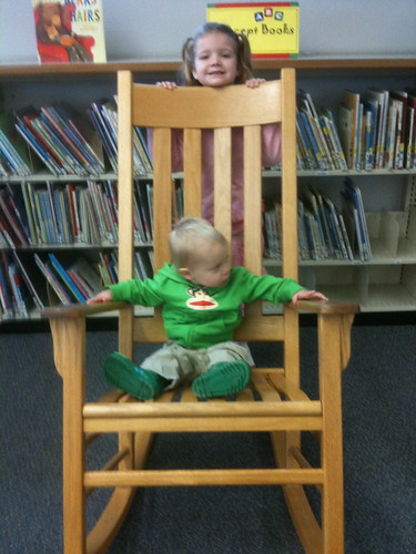 big rocking chair at the library