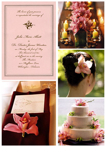 Pink Orchid Wedding Use this invitation to keep with the pink and brown 