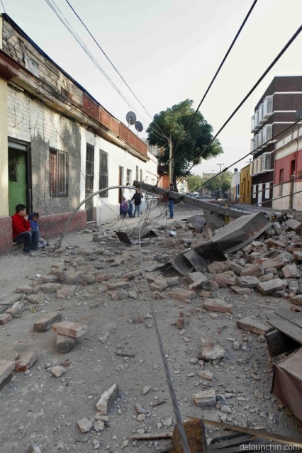 Earthquake in Chile streets