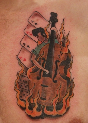 Old School Bass Tattoo by PauloTattoos. Paulo Madeira Tattoo Artist and 