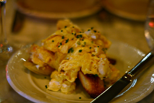 Soft Eggs and Lobster Bruschetta