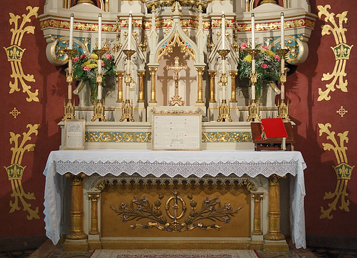 Saint Francis de Sales Oratory, in Saint Louis, Missouri, USA - Altar of Saint Joseph after Mass
