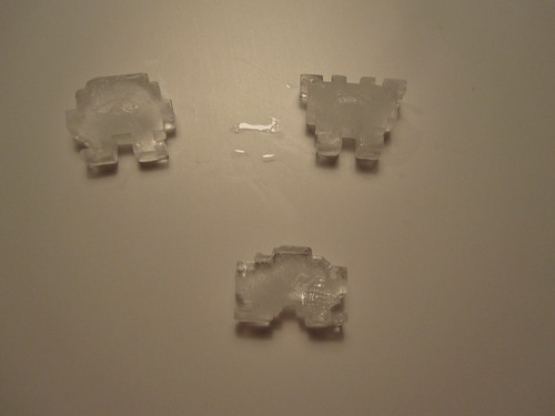 Space invaders ice cubes