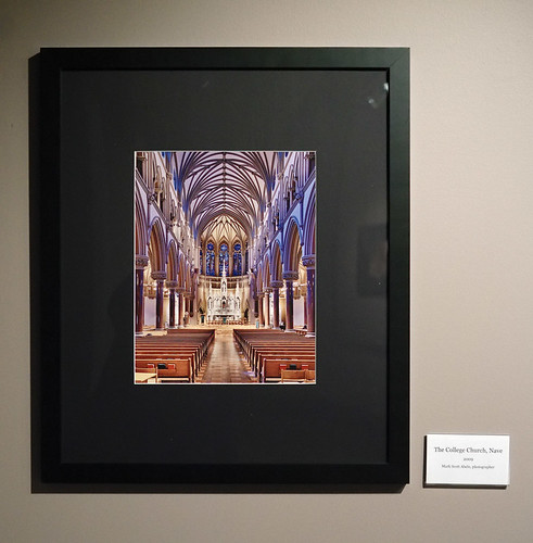 Saint Louis University Museum of Art, at Saint Louis University, in Saint Louis, Missouri, USA - exhibit for 125th anniversary of Saint Francis Xavier Church - photograph of the nave of the church by Mark Scott Abeln