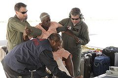 US Coast Guard crew evacuates injured from Haiti