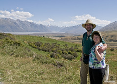 Kathy and Leo with Edoras in the Background
