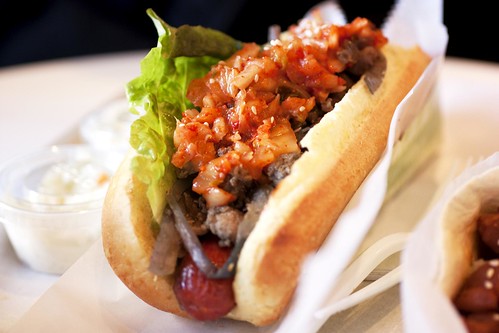 kimchi bulgogo hot dog @ ny hotdog & coffee