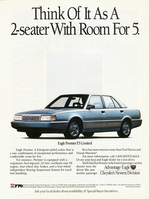 sedan eagle ad es limited premier 1990