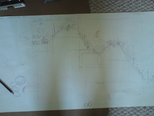 Team Cable Car Rush design sketch for LittleBigPlanet PSP