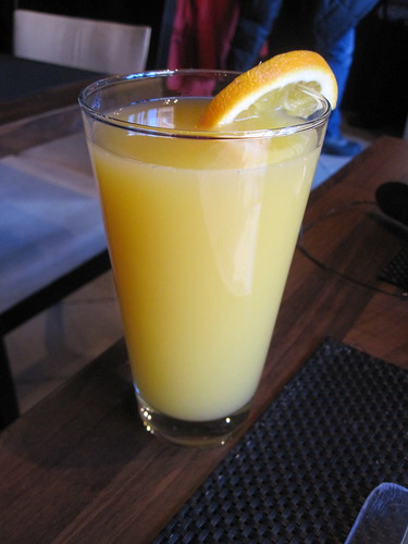 Orange juice at La Cantine