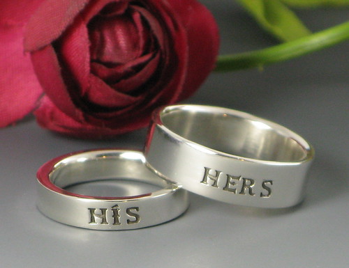 Amazoncom his and her matching wedding bands