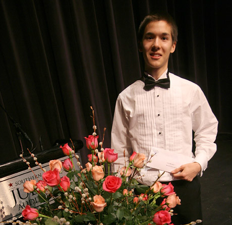 Scott MacIsaac, winner of the Kiwanis Music Festival Rose Bowl in Calgary, 
