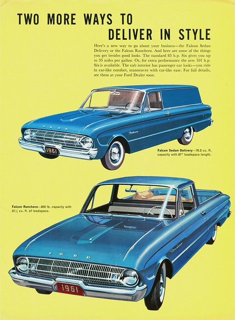 canada ford falcon brochure 1961 ranchero sedandelivery