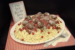 spaghetti cake by debbiedoescakes