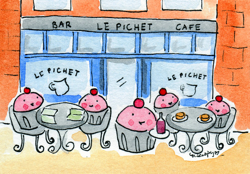 Cupcakes at Le Pichet in Belltown, Seattle