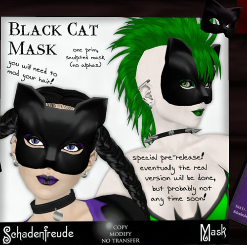 50L Friday Schadenfreude black cat mask