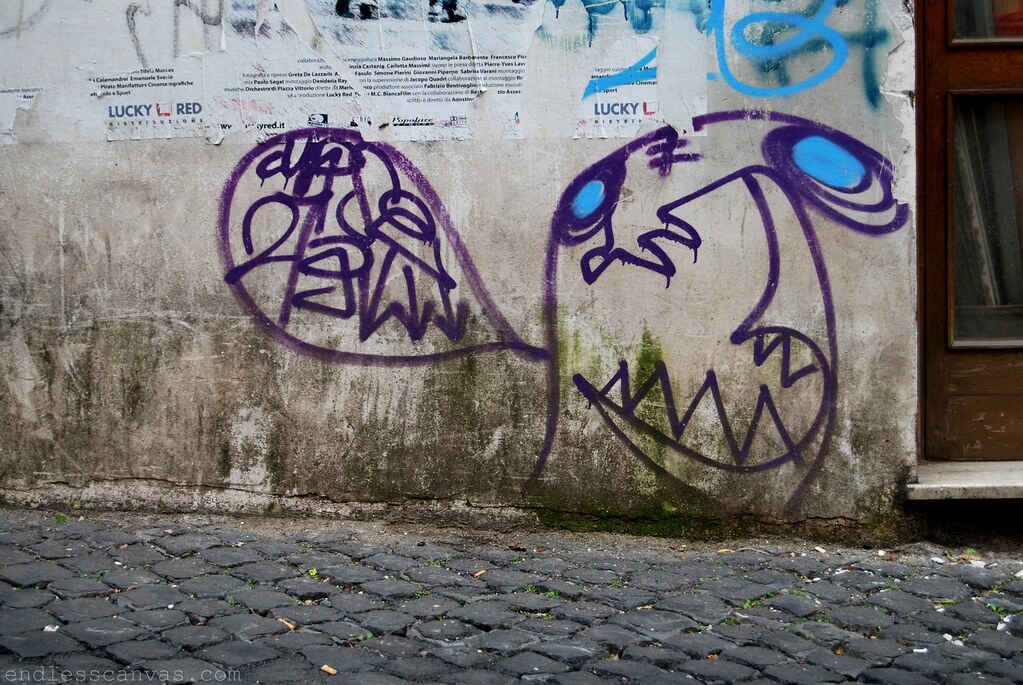 Curse Graffiti Character in Rome, Italy 2009. 