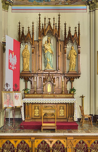 Saint Agatha Roman Catholic Church, in Saint Louis, Missouri, USA - Mary's altar
