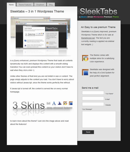 Sleektabs   ThemeForest WordPress Theme