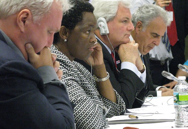 Parliamentary Under Secretary of State, Stephen OBrien MP at an international meeting on AIDS at the United Nations