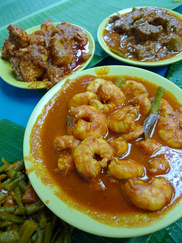 Curry Prawns, Chicken and Mutton