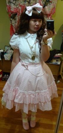 Pink & Pearls Sweet Lolita Outfit